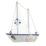 BESPORTBLE 1pc Sailing Model Nautical Wood Sailboat House Ornaments Wood Trim Sea Decor Mediterranean Sailboat Decor Household Decor Beach Nautical Boat Vintage Toy Room The Mediterranean