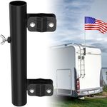 RV Ladder Mounted Flagpole Holder, Heavy Duty RV Flag Holder, RV Ladder Flag Pole Mount, Compatible with 1" RV Ladders