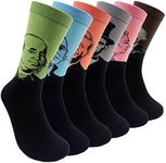 HSELL Funny Mens Novelty Presidents/Big Guy Dress Socks Funky Patterned Cotton Fun Crew Socks