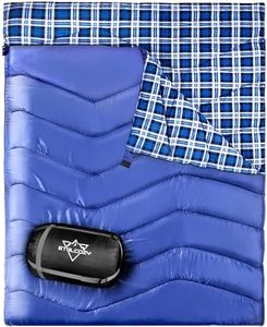 ETGLCOZY Double Sleeping Bag for Adults Camping, XL Queen Size Sleeping Bag for All Season Hiking Backpacking, 2 Person Sleeping Bag Lightweight Waterproof for Cold Weather & Warm