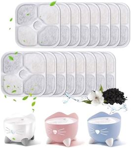 Zawaer Filtros De Fuente,16 PCS Filtro para Bebederos Fuente Compatible con La Fuente para Mascotas Pixi,Filtros Fuente Gatos con Resina Activada por Carbono Tres Capas Sistema De Filtración.