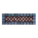 Nicoman Elegant Tile Mat Barrier Doormat Eco-Friendly Scrape and Non-Slip Indoor/Outdoor Door Mat, Narrow (75x25cm), Blue Border