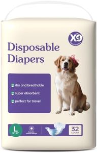 Disposable Dog Diapers for Female Dogs, Super Absorbent(Large, Count, 64.)