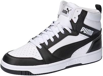 PUMA Men's Rebound v6 Sneaker, White/Black/Shadow Gray/White, US 9