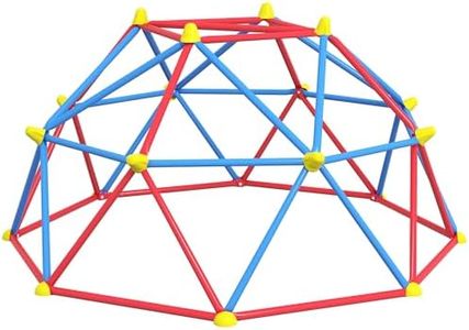 Outsunny 6 FT Climbing Frame, Dome Climber Jungle Gym Outdoor Play Equipment w/UV-Resistant Steel frame, for Kids Aged 3-8 Years - Multicoloured