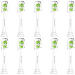 Replacement Heads for Sonicare Diamondclean Toothbrush: 10 Pack Brush Heads Compatible with Philips Sonicare Electric Toothbrush (White)