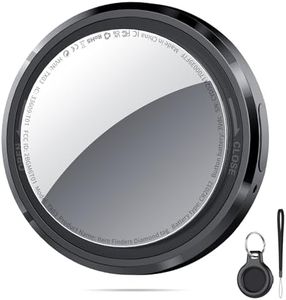 QCOQ Air Tracker Tag 1 Pack Black, Bluetooth Trackers Work with Apple Find My (iOS Only), Smart Tag with Protective Case/Keychain/Lanyard, Item Finders for Luggage/Key/Suitcases, Replaceable Battery