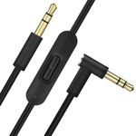 Replacement Audio Cable Cord Wire Compatible with Beats by Dr Dre Solo2 Solo3/Studio 2 3 Pro/Detox/Wireless/Mixr/Executive/Pill Headphones Aux Cord with Microphone & Volume Control(4.6FT, Black)