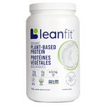 LEANFIT ORGANIC PLANT-BASED PROTEIN, Plain Unsweetened - Vegan, Soy Free, Gluten Free, Dairy Free, Sugar Free - 21g Protein, 26 Servings, 715g Tub