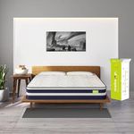 wakeup INDIA Smart Tech Pillow Top Hybrid | 10 Years Warranty | 10-inch Orthopedic Memory Foam and Pocket Spring Mattress | Soft Cotton Breathable Fabric, King Size (78x72x10 Inch, White)