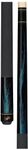 Dufferin Jet Black Pool Cue with Rich Blue Flame, 18.5-Ounce