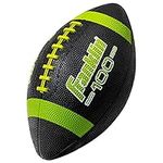 Franklin Sports Grip-Rite 100 Rubber Junior Football, Black/Lime