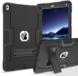 DUEDUE Case Compatible with iPad Air 3 Case,iPad Air 3rd Generation Case,iPad Pro 10.5 Case 2017 Shockproof Cover with Kickstand Protective Case for iPad Air 3 10.5 inch 2019 Black