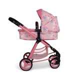 COSATTO DOLLS PRAM - Delux Giggle Quad in Unicorn, Reclines & Converts Carry Cot to Seat Unit with Basket, Rainhood, Foldable, Extendable Handle, From 3 years upwards, Signature Cosatto Print