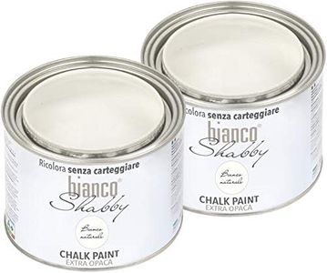 CHALK PAINT Bianco Naturale Pittura Shabby Chic Vintage per Mobili e Pareti EXTRA OPACO (2 x 500 ml)
