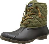 SPERRY Women's Saltwater Boots, Brown/Olive, 11