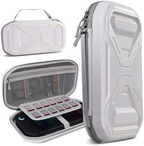 SUPCASE for Nintendo Switch 2 Carrying Case 2025, [12 Game Card Storage] [Military-Grade Protection] Spacious Portable Hard Shell Travel Bag for Nintendo Switch 2 Console & Accessories, White