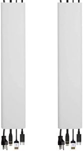 ECHOGEAR Cord Hider for Wall Mounted TV 2 Pack - 2X 48 Long Cord Raceways Can Be Cut to Any Length - Cable Cover Installs On The Wall in Minutes with A Screwdriver to Hide Wires