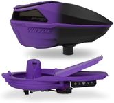 VIRTUE Spire V - Spire 5 - Paintball Loader - Paintball Hopper – 230 Round Capacity - CrownSF III Speed Feed & Rain Lid - Black to Color Fades (Purple Black)