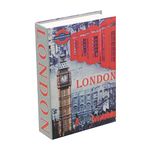 Shopo (LABEL) Book Locker Dictionary Stainless Steel Hidden Safe Jewellery Box/Cash Locker for Home and Office (18 x 12 x 5.5 cm) (London City)