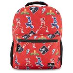 Power Rangers Classic Allover Backpack - Red, Pink, Black, Green Yellow and Green Ranger - Official Power Rangers School Bookbag, Red, One Size