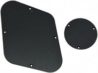 KAISH Solid Black 1 Ply LP Rear Control Plate Switch Plate LP Cavity Cover for USA Les Paul