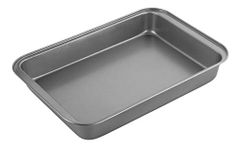 Chef Aid Non-stick Steel Roasting Tray, Measuring 36.5 x 24.5 x 5.5 cm approx with Deep Sides Making this a Ideal Roasting Tin, use for Meat, Vegetables, Sides and more, Grey