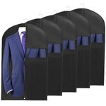 Garment Bags Suit Cover Bags for Men 5 PCS Dustproof Clothes Covers with Clear Window Suitable for Travel or Home Wardrobe Storage Breathable Suit Jacket Carrier 24 x 40 inch