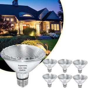 Ivyemons PAR30 Short Neck Halogen 75W - 6 Pack PAR30 Flood Light Bulbs E26 Base, PAR30 Dimmable 2800K Warm White, Long Lasting Halogen Bulb for Accent Lighting, Tracking, Recessed Light