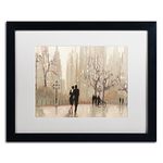 Trademark Fine Art an Evening Out Neutral Artwork Julia Purinton in White Matte and Black Frame, 16 by 20-Inch