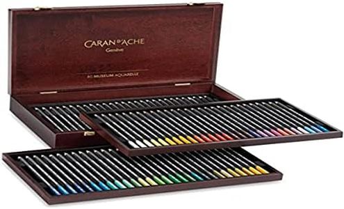 Caran D'ache Museum Aquarelle Watercolor Pencils - 72 Colors in a Wood Box (3510.476)