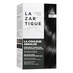 Lazartigue La Couleur Absolue 1.00 Intense Black - Permanent Haircolour with Botanical Extracts - Nourishing Colour and Shine - Free From Ammonia, PPD, Resorcinol, Mineral Oils and Silicone - Vegan