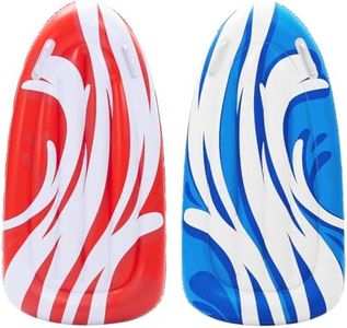 JOYIN 2 Pack Inflatable Body Boards for Water Slides, Swimming Pool Floating Learn to Swim, Summer Water Fun Toy for Kids (Red, Blue)