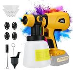 Cordless Paint Sprayer,HVLP Brushless Spray Gun with 4 Nozzles, for DeWalt 18V/20V Max Battery, for Garden Irrigation, House Painting, Furniture,Cabinets, DIY Work