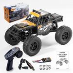 MQ & KUN FMS FCX24 1/24 Lemur RTR, 4x4 Brushed RC Buggy 8KPH+ RC Monster Baja Truck All-Terrain Off-Road RC Rock Crawler for Adults Included LED Headlight, Battery, 2.4Ghz Remote Control(Orange)