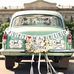 4 Sets Just Married Car Decorations