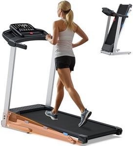 Cardirun Folding Treadmill with Incline, 350 LBS Capacity & 7.6 MPH, 3.0HP Quiet Treadmills for Home Small with Pulse Sensor and Bluetooth Speaker, 12 Preset Programs, App & Voice Control, LED Display