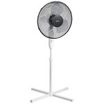 Amazon Basics 3-Speed Oscillating Pedestal Floor Fan with Tiltable Head, 40 Watts, Black With White