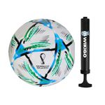 WIKIGO World Cup Ball Speed Shell with Air Pump | Water Resistant Best for Wet, Muddy and Grass Surface | Football for Training & Match Practice Outdoor Soccer Ball Rubber | Size-5