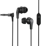 JLab Audio JBuds Pro Signature Wired Earbuds with Microphone and Track Controls, Titanium 10mm Drivers with Custom Fit Gel Tips and Cush Fins, Black