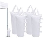 MOPHOEXII 4-Pack 112 LBS Extra Large Pop up Canopy Weights Sand Bags for Outdoor Pop Up Canopy Tent Gazebo Outdoor Instant Canopies Sand Bags Without Sand - White