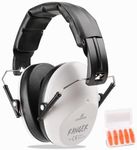 HEARMOR Shooting Ear Protection Ear Earuffs with Low Profile NRR 23 dB Noise Reduction Headphones for Gun Range and Hunting, White