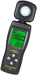 REFENG Mini Digital Lux Meter, LCD Display Handheld Illuminometer Luminometer Photometer Luxmeter Light Meter 0-200000 Lux