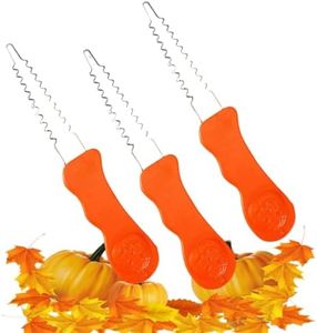 ANDES 3PCS Pumpkin Carving Kit - All-in-One Kids Stainless Steel Double-Side Sculpting Tool Kit for Halloween Decoration Gift