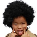 Fancydresswale wig for kids and Adults for role play and fancy dress parties one size fits all (Black)