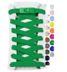 Stepace 2 Pairs Elastic Shoe Laces for Sneakers No Tie Shoelaces for Adults and Kids 8mm Wide Stretch Tieless Shoestrings for Running Shoes One Size Fit All Green 120