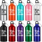 10 Pcs Employee Appreciation Gifts Thank You for Being Awesome Water Bottle 20 oz Aluminum Water Bottle Lightweight Sport Tumbler with Twist Cap Buckle Inspirational Gifts for Coworker (Mixed Color)