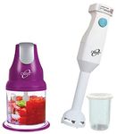 Orpat Express 250-Watt Chopper (Purple) & Orpat HHB-100E 250-Watt Hand Blender (White)