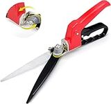 Hortem Grass Shears 360° Rotating Cutter Head, Lightweight Lawn Grass Cutter Manual, Sharp Garden Scissors, Ideal for Trimming Various Grasses at All Angles