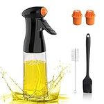 Simpeak 200ml Oil Spray Bottle Oil Dispenser, Olive Oil Dispenser with Brush & Replaceable Nozzles, Oil Bottle Oil Sprayer for Cooking Air Fryer, Kitchen, Salad, BBQ, Frying, Grilling